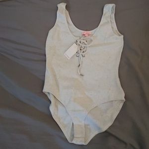 White Confetti Polka Dot BodySuit